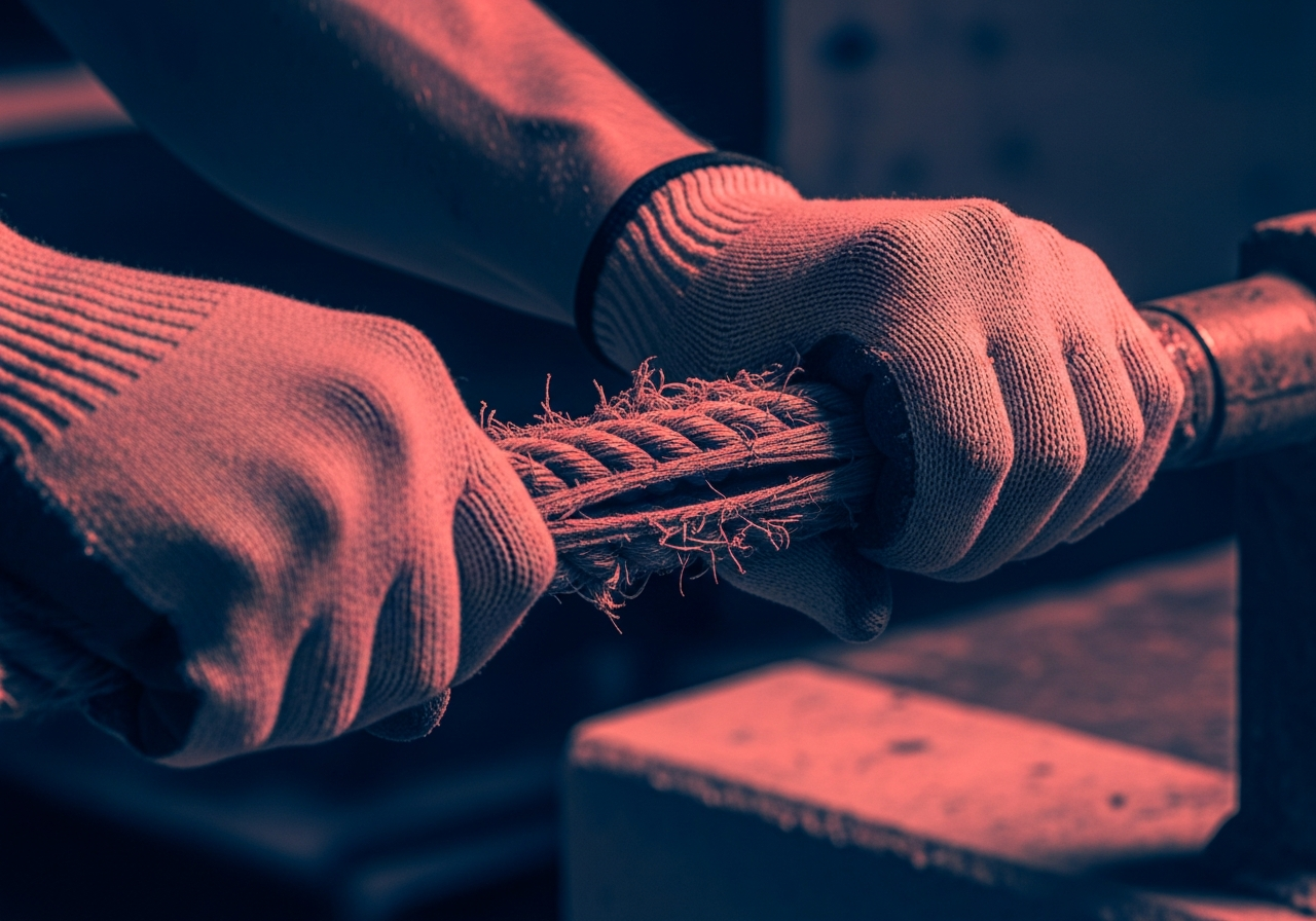 Campaign: real effort, real grip, shot to prove the product under load.
