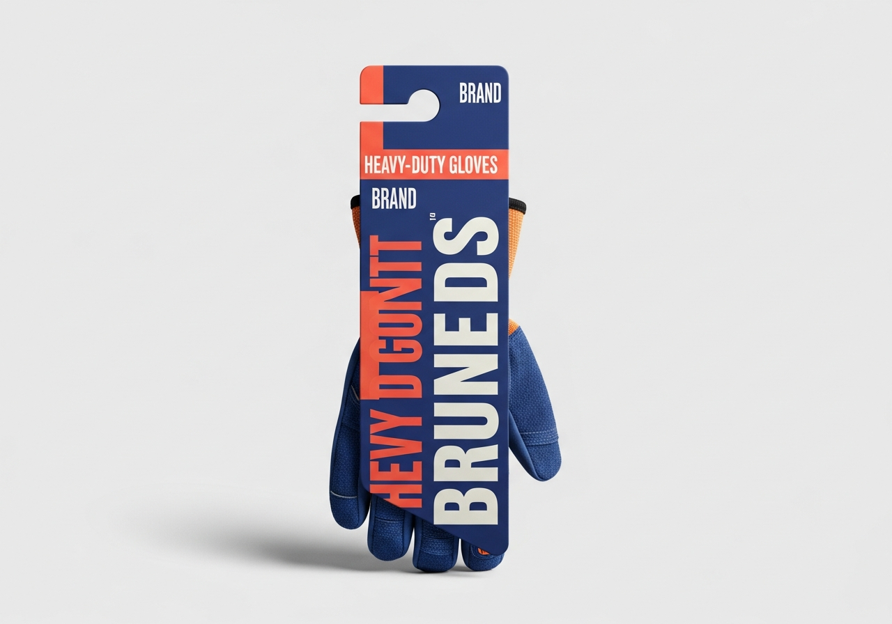 Retail packaging: built to look like serious gear on a hook, not another anonymous pair of gloves.