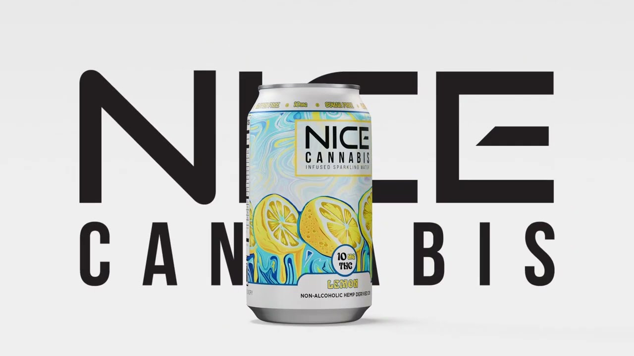 Nice Cannabis THC Seltzer, 3D Product Animation