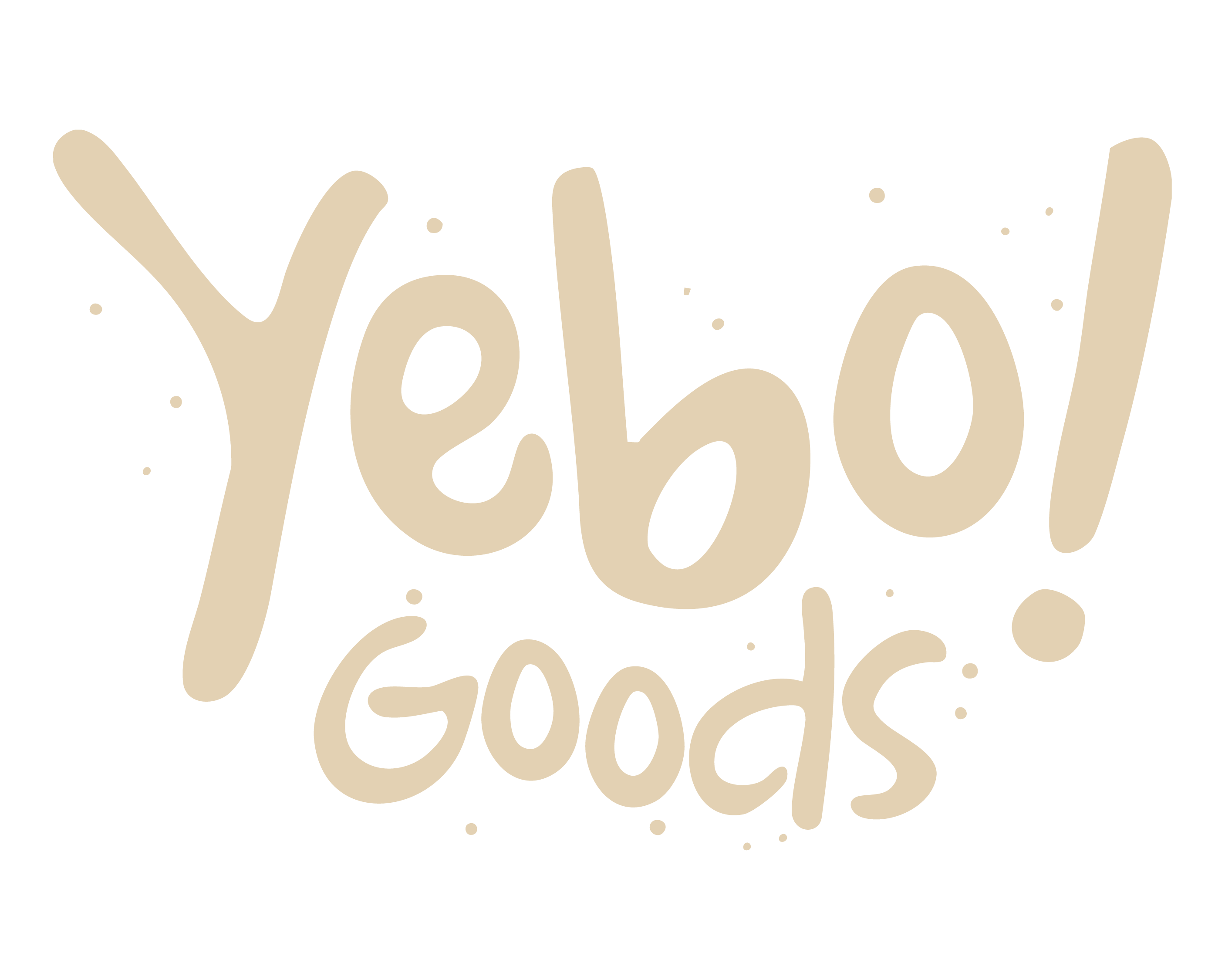 The hand-lettered Yebo! wordmark in cream on a dark ground, energetic, warm, and instantly recognisable.